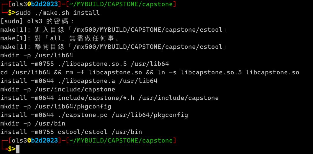 安裝 Capstone